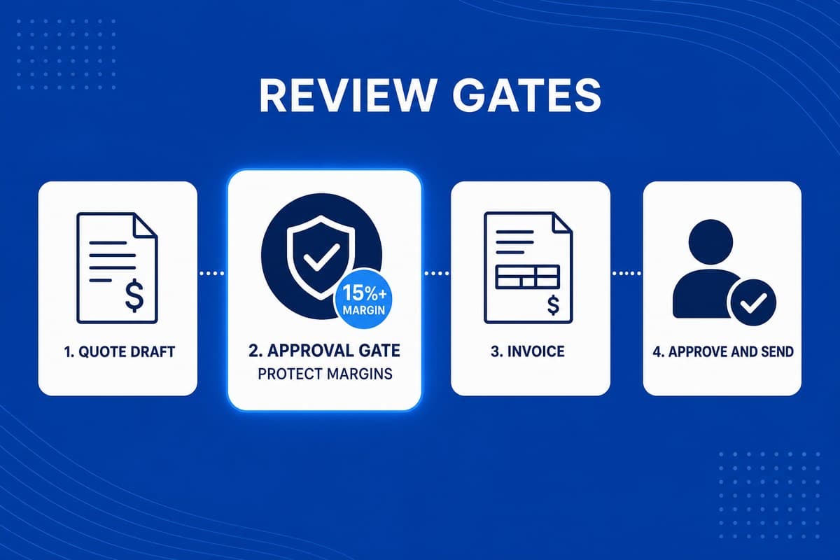 Review gates that protect SME margins